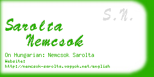 sarolta nemcsok business card